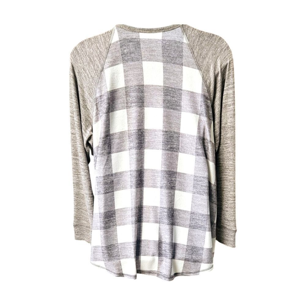TORRID New Plus Size Super Soft Plush Raglan Plaid Sweatshirt 4X - Picture 11 of 16